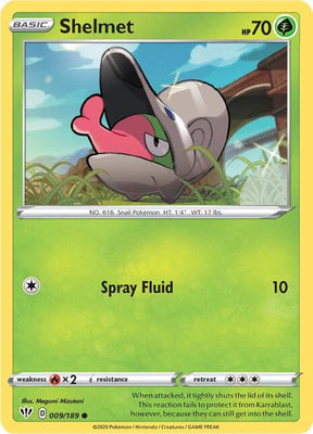 Shelmet - Darkness Ablaze 009/189 Pokémon card