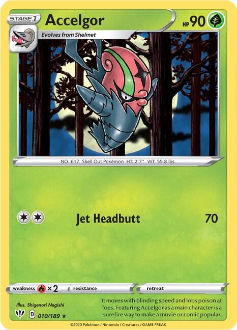 Accelgor - Darkness Ablaze 010/189 Pokémon card