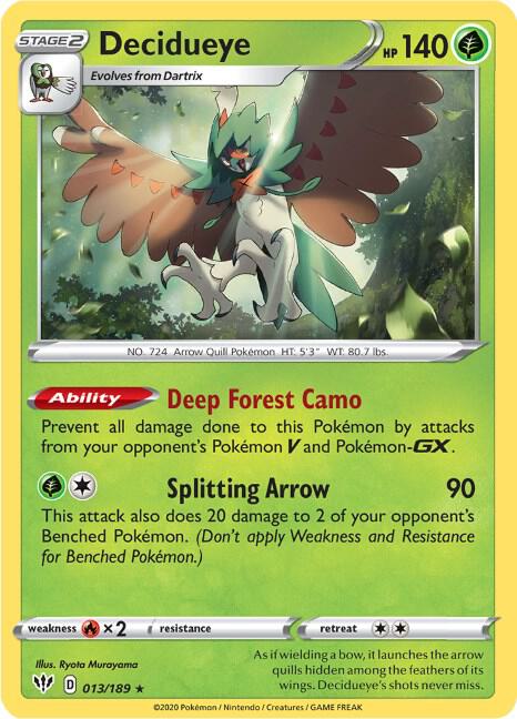 Decidueye - Darkness Ablaze 013/189 Pokémon card