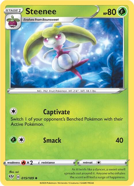 Steenee - Darkness Ablaze 015/189 Pokémon card