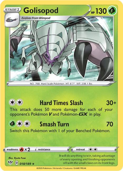 Golisopod - Darkness Ablaze 018/189 Pokémon card