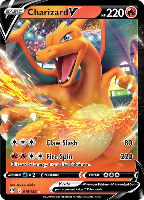 Charizard V - Darkness Ablaze 019/189 Pokémon card