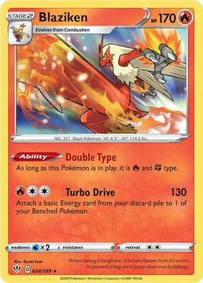 Blaziken - Darkness Ablaze 024/189 Pokémon card