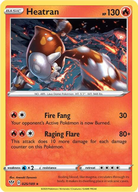 Heatran - Darkness Ablaze 025/189 Pokémon card