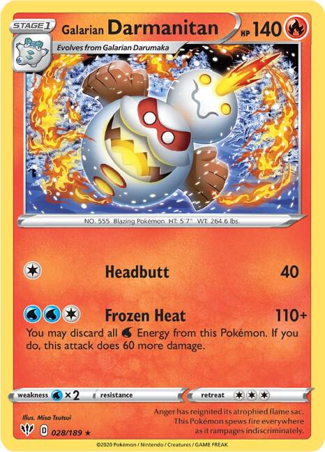Galarian Darmanitan (28) - Darkness Ablaze 028/189 Pokémon card