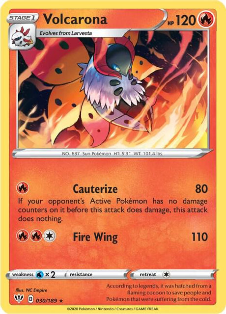 Volcarona - Darkness Ablaze 030/189 Pokémon card
