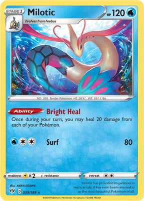 Milotic - Darkness Ablaze 039/189 Pokémon card