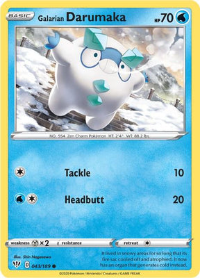 Galarian Darumaka - Darkness Ablaze 043/189 Pokémon card