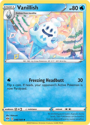 Vanillish - Darkness Ablaze 046/189 Pokémon card