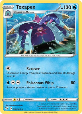 Toxapex - Darkness Ablaze 052/189 Pokémon card
