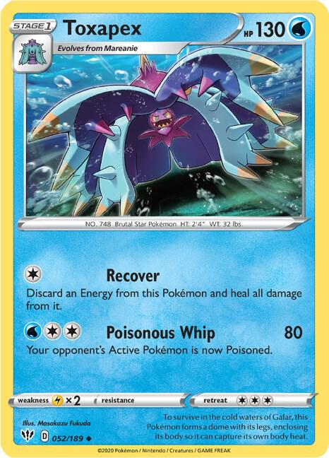 Toxapex - Darkness Ablaze 052/189 Pokémon card