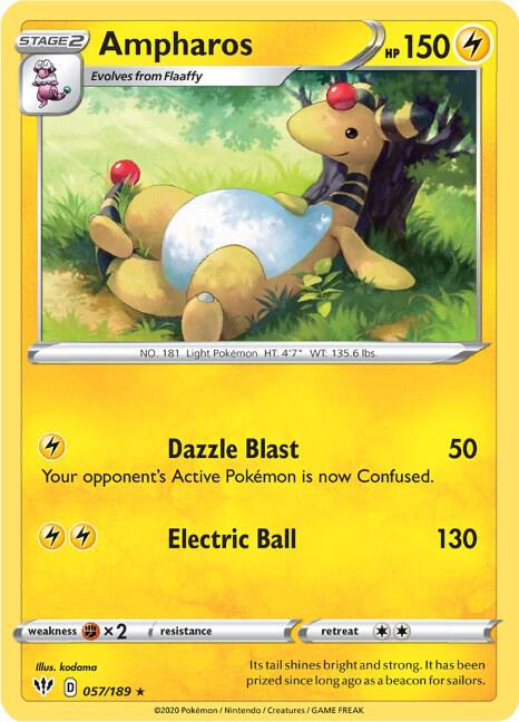 Ampharos - Darkness Ablaze 057/189 Pokémon card