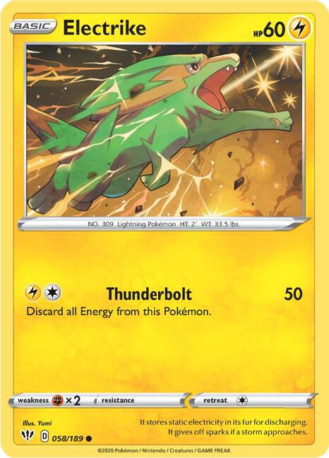 Electrike - Darkness Ablaze 058/189 Pokémon card