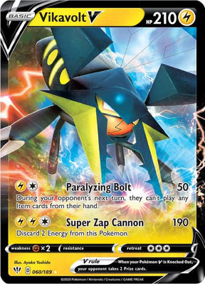 Vikavolt V - Darkness Ablaze 060/189 Pokémon card