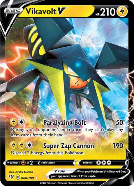 Vikavolt V - Darkness Ablaze 060/189 Pokémon card