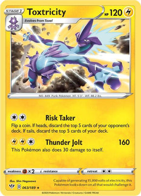 Toxtricity - Darkness Ablaze 063/189 Pokémon card