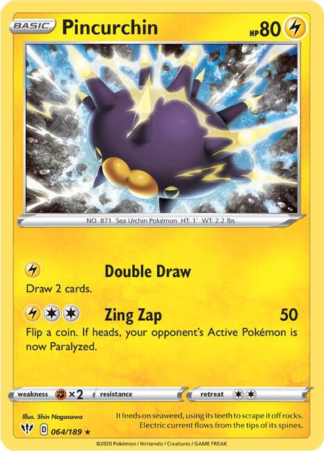 Pincurchin - Darkness Ablaze 064/189 Pokémon card