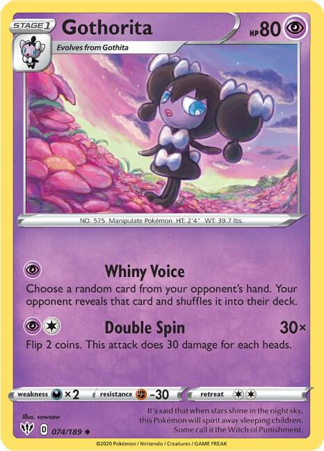 Gothorita - Darkness Ablaze 074/189 Pokémon card