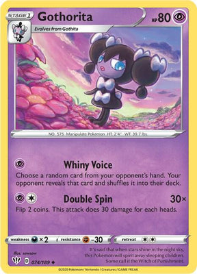 Gothorita - Darkness Ablaze 074/189 Pokémon card