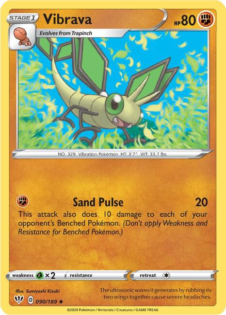 Vibrava - Darkness Ablaze 090/189 Pokémon card