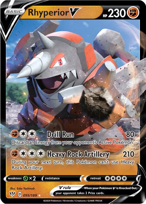 Rhyperior V - Darkness Ablaze 095/189 Pokémon card