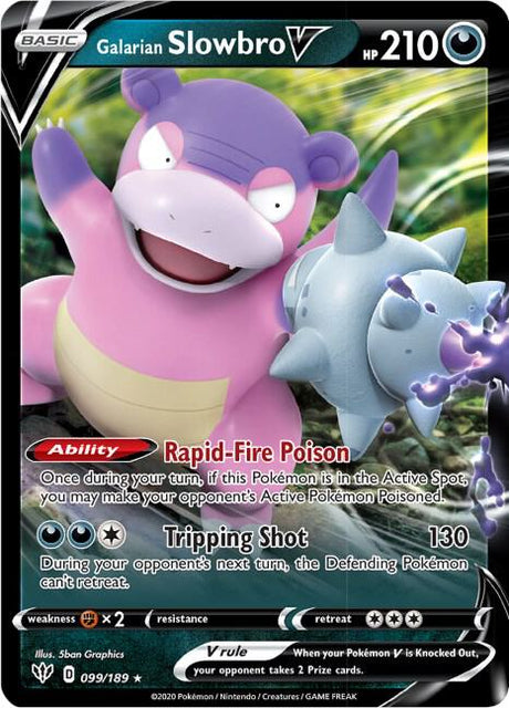 Galarian Slowbro V - Darkness Ablaze 099/189 Pokémon card