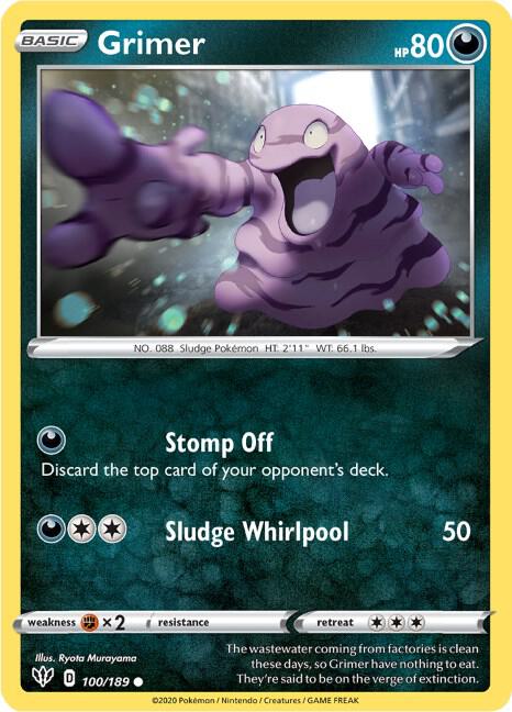 Grimer - Darkness Ablaze 100/189 Pokémon card