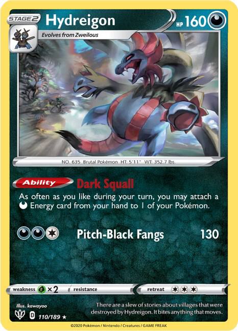 Hydreigon - Darkness Ablaze 110/189 Pokémon card