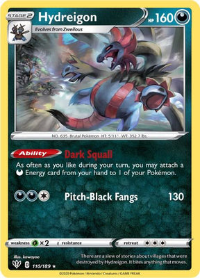 Hydreigon - Darkness Ablaze 110/189 Pokémon card