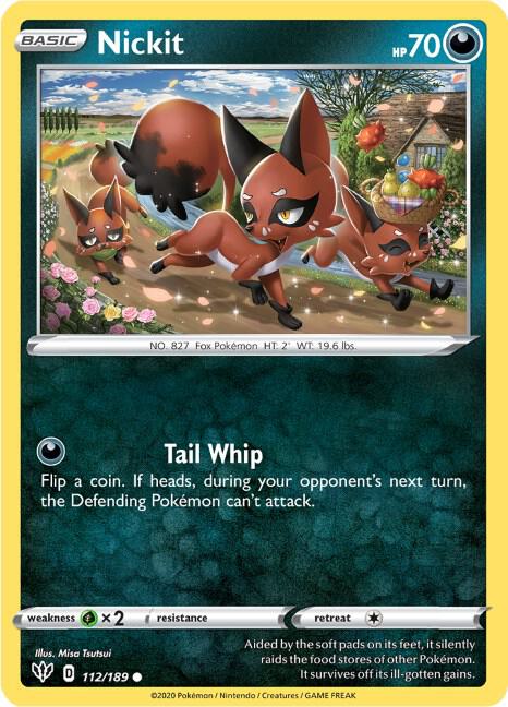 Nickit - Darkness Ablaze 112/189 Pokémon card