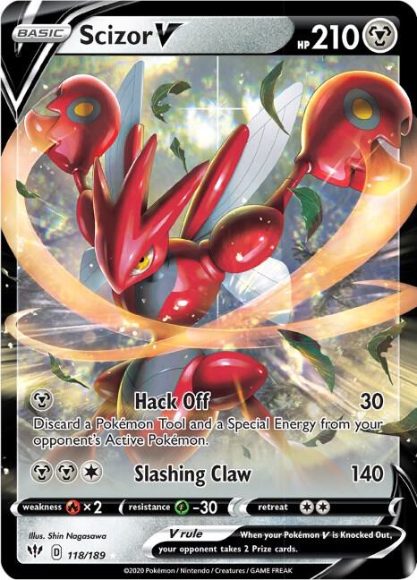 Scizor V - Darkness Ablaze 118/189 Pokémon card