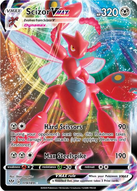 Scizor VMAX - Darkness Ablaze 119/189 Pokémon card