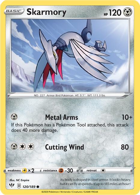 Skarmory - Darkness Ablaze 120/189 Pokémon card