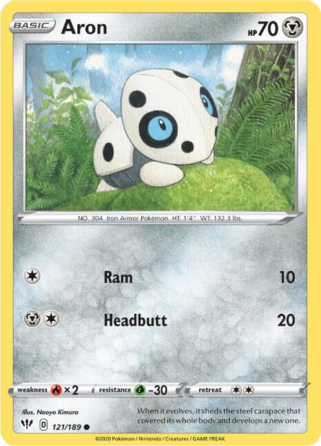 Aron - Darkness Ablaze 121/189 Pokémon card