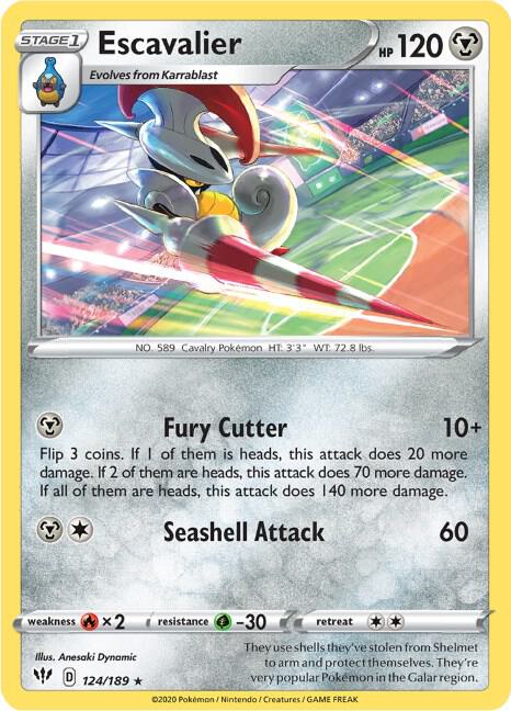 Escavalier - Darkness Ablaze 124/189 Pokémon card
