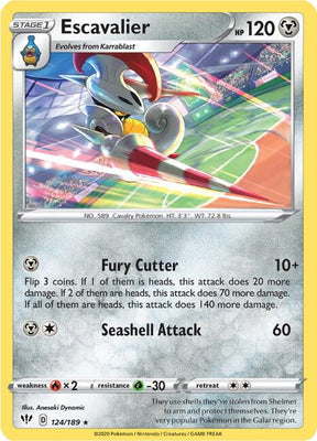 Escavalier - Darkness Ablaze 124/189 Pokémon card