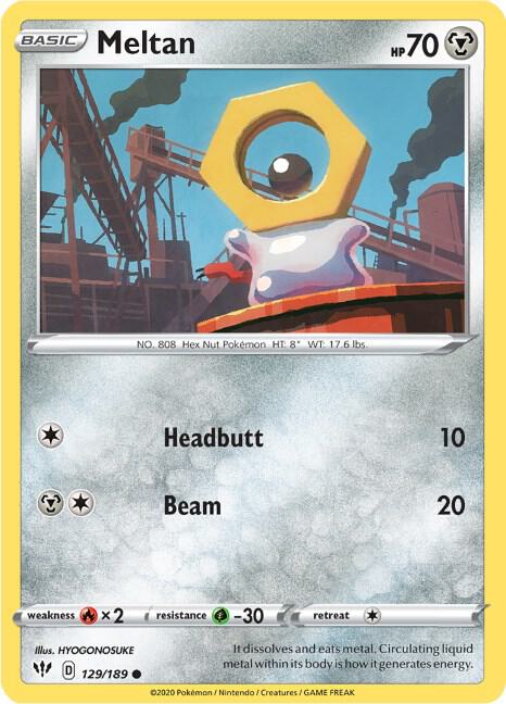 Meltan - Darkness Ablaze 129/189 Pokémon card
