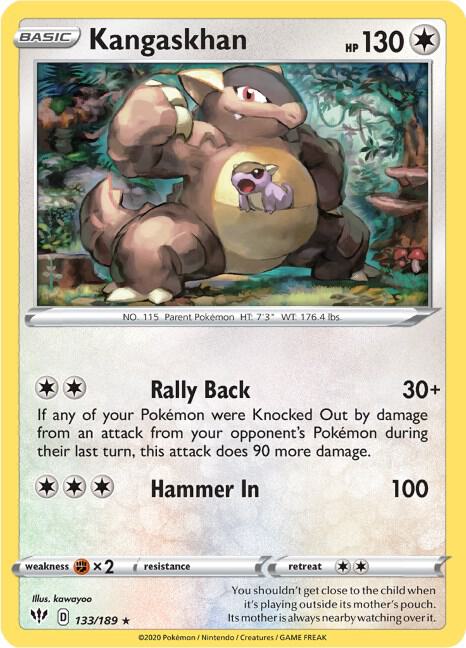 Kangaskhan - Darkness Ablaze 133/189 Pokémon card