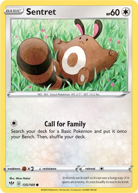 Sentret - Darkness Ablaze 135/189 Pokémon card