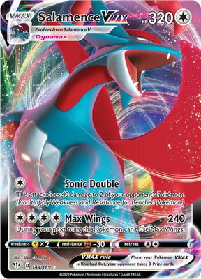 Salamence VMAX - Darkness Ablaze 144/189 Pokémon card