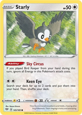 Starly - Darkness Ablaze 145/189 Pokémon card