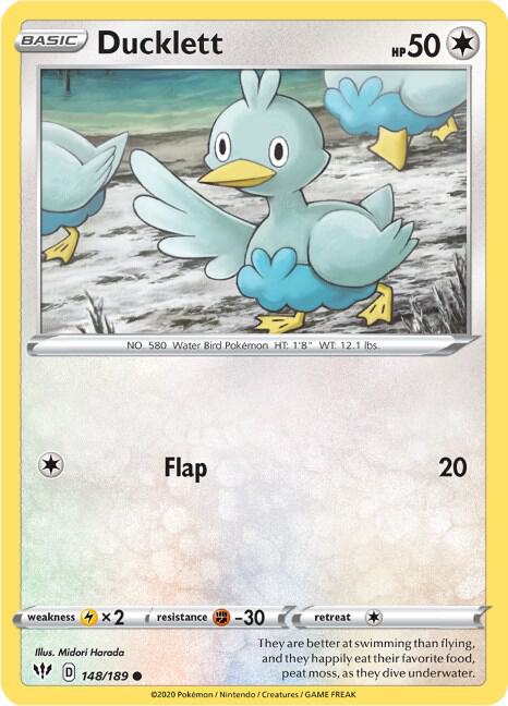 Ducklett - Darkness Ablaze 148/189 Pokémon card