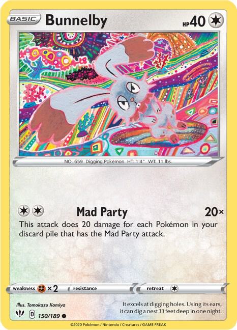 Bunnelby - Darkness Ablaze 150/189 Pokémon card