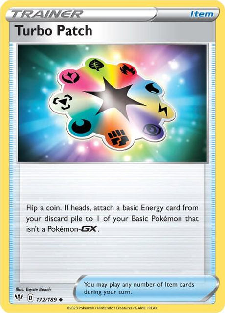 Turbo Patch - Darkness Ablaze 172/189 Pokémon card