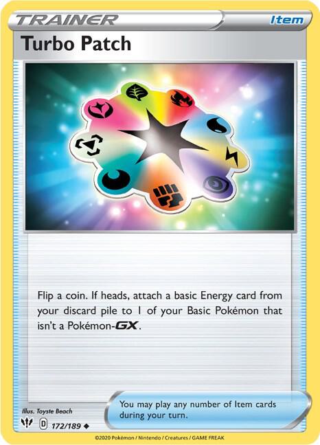 Turbo Patch - Darkness Ablaze 172/189 Pokémon card