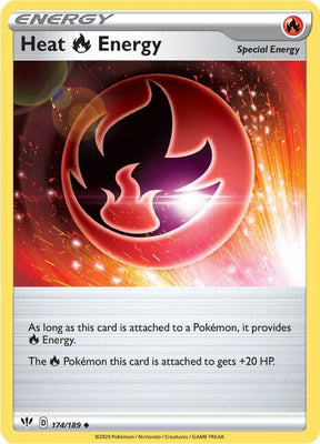 Heat R Energy - Darkness Ablaze 174/189 Pokémon card