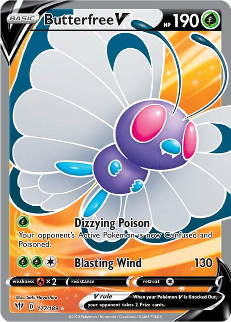 Butterfree V (Full Art) - Darkness Ablaze 177/189 Pokémon card