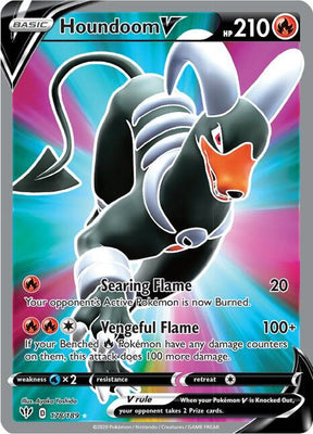 Houndoom V (Full Art) - Darkness Ablaze 178/189 Pokémon card