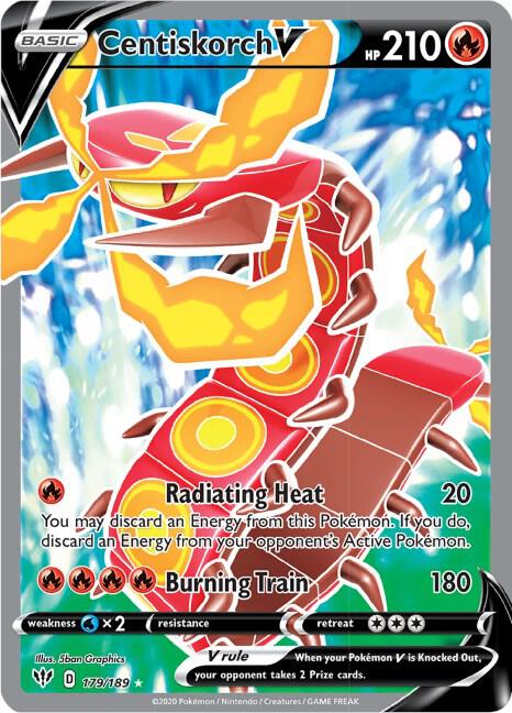 Centiskorch V (Full Art) - Darkness Ablaze 179/189 Pokémon card