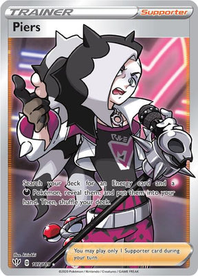 Piers (Full Art) - Darkness Ablaze 187/189 Pokémon card
